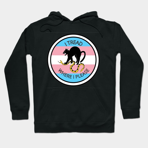 I Tread Where I Please - Trans Hoodie by Killin' It Captain